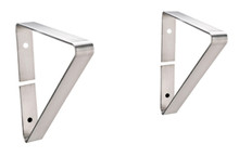 Whitehaus BRACKET4413 Wall Mount Brackets For Extra Support for Use With WhNCMB4413 - Brushed Stainless Steel