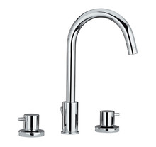 Whitehaus WHLX78214 Luxe Two Handle Widespread Lavatory Faucet & Pop-up Drain - Chrome