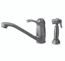 Whitehaus WH23574 Metrohaus Single Handle Kitchen Faucet With Side Spray - Chrome