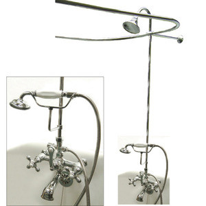 Kingston Brass Clawfoot Tub Faucet Handshower With Shower Riser