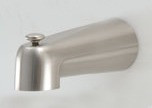 Aquabrass 11812BN 7" Tub Spout with Diverter - Brushed Nickel