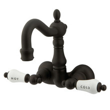 Kingston Brass 3-3/8" Wall Mount Clawfoot Tub Filler Faucet - Oil Rubbed Bronze CC1073T5