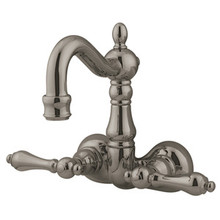 Kingston Brass 3-3/8" Wall Mount Clawfoot Tub Filler Faucet - Satin Nickel CC1071T8