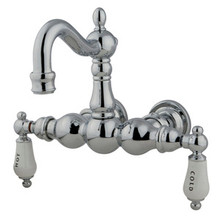 Kingston Brass 3-3/8" Wall Mount Clawfoot Tub Filler Faucet - Polished Chrome CC1004T1