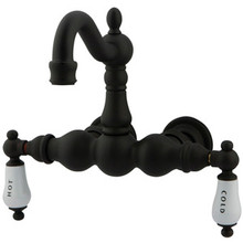 Kingston Brass 3-3/8" Wall Mount Clawfoot Tub Filler Faucet - Oil Rubbed Bronze CC1003T5