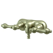 Kingston Brass 3-3/8" Wall Mount Clawfoot Tub Filler Faucet - Satin Nickel CC41T8