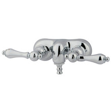 Kingston Brass 3-3/8" Wall Mount Clawfoot Tub Filler Faucet - Polished Chrome CC42T1