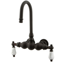 Kingston Brass 3-3/8" Wall Mount Clawfoot Tub Filler Faucet - Oil Rubbed Bronze CC3T5
