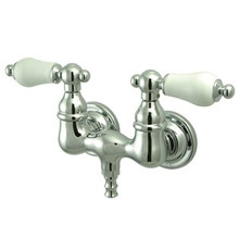 Kingston Brass 3-3/8" Wall Mount Clawfoot Tub Filler Faucet - Polished Chrome CC36T1