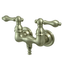 Kingston Brass 3-3/8" Wall Mount Clawfoot Tub Filler Faucet - Satin Nickel CC31T8