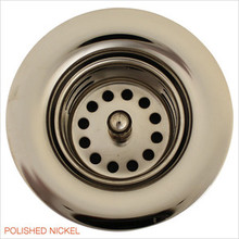 Linkasink D001 PN 1 7/8" Junior Bar or Lav Sink Basket  Strainer & Flange  - Polished Nickel