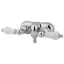Kingston Brass 3-3/8" Wall Mount Clawfoot Tub Filler Faucet - Polished Chrome CC46T1