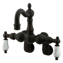 Kingston Brass 3-3/8" - 9" Adjustable Center Wall Mount Clawfoot Tub Filler Faucet - Oil Rubbed Bronze CC1085T5