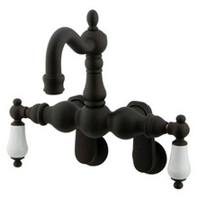 Kingston Brass 3-3/8" - 9" Adjustable Center Wall Mount Clawfoot Tub Filler Faucet - Oil Rubbed Bronze CC1083T5