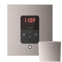 Mr. Steam MSITEMPOSQ-BN iTempo Square In-Shower Control with Matching AromaSteam Steamhead  - Brushed Nickel