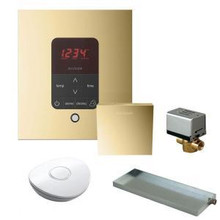 Mr. Steam MSBUTLER1 SQ-PB Butler Package with iTempo Pro Square Programmable Control for Steam Bath Generator - Polished Brass