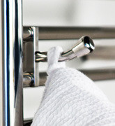 Amba AJ-BH-B Bathrobe Hanger - Hooks onto Towel Warmer - Brushed Stainless