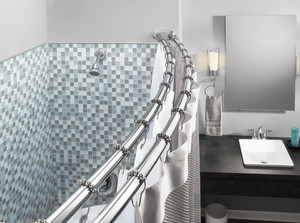Dn 2141ch Double Curved Shower Curtain Rod 5 Foot Chrome