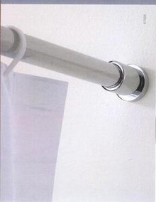 Valsan Porto 67504NI Shower Curtain Rod Brackets (Pair) - Polished Nickel