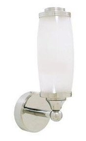 Valsan Astoria 30950NI Bathroom Wall Light W/Glass Tube Shade - Polished Nickel