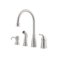 Price Pfister GT26-4CBS One Handle Kitchen Faucet w/Side Spray & Soap Dispenser - Stainless Steel