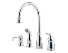 Price Pfister GT26-4CBC One Handle Kitchen Faucet w/Side Spray & Soap Dispenser - Chrome