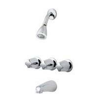 Price Pfister LG01-3180 Three Handle Tub & Shower Faucet - Chrome