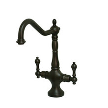 Kingston Brass Two Handle Single Hole Kitchen Faucet - Oil Rubbed Bronze KS1775ALLS