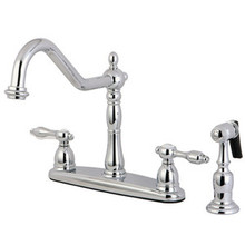 Kingston Brass Two Handle Kitchen Faucet & Brass Side Spray - Polished Chrome KB1751TALBS