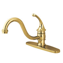 Kingston Brass Single Handle Widespread Kitchen Faucet - Polished Brass KB3572GLLS