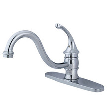 Kingston Brass Single Handle Widespread Kitchen Faucet - Polished Chrome KB3571GLLS