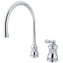 Kingston Brass Single Handle Two Hole Kitchen Faucet - Polished Chrome KS3811ALLS