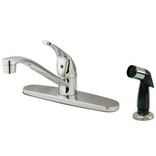 Kingston Brass Single Handle Kitchen Faucet & Side Spray - Polished Chrome KB5720