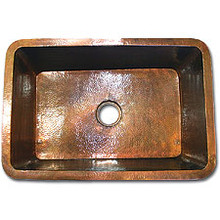 Linkasink C010 WC 30" x 20" x 10" Kitchen Undermount Copper sink - Weathered Copper
