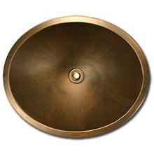Linkasink BR005 P 18.5" x 15" x 7" Bronze Oval Undermount or Drop In Lav Sink - Polished Nickel