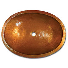 Linkasink C023 PN 17.5" X 14" Small Oval Lav Copper sink - Polished Nickel