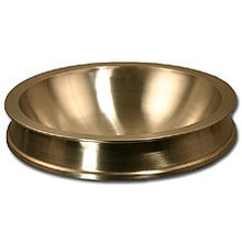 Linkasink B013 WB 17" Bronze Semi Recessed Bowl Vessel Sink - White Bronze