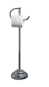Valsan 53505PV Essentials Free Standing Toilet Toilet Tissue Paper Holder - Polished Brass