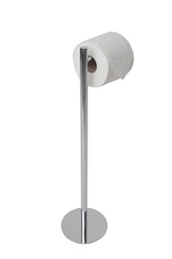 Valsan 53506ES Essentials Contempoary Free Standing Toilet Tissue Paper Holder - Satin Nickel