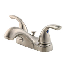Price Pfister LG143-610K Pfirst Series Two Handle Centerset Lavatory Faucet  and Metal Drain Assembly - Brushed Nickel