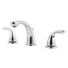 Price Pfister LG149-6100 Pfirst Series Two Handle Widespread Lavatory Faucet and Metal Drain Assembly - Polished Chrome