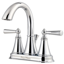 Price Pfister LG48-GL0C Saxton Two Handle Bathroom Faucet with Metal Pop-Up Drain - Polished Chrome