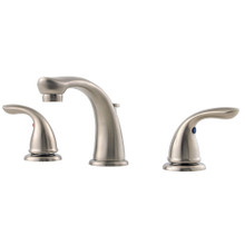 Price Pfister LG149-610K Pfirst Series Two Handle Widespread Lavatory Faucet and Metal Drain Assembly - Brushed Nickel