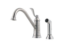 Price Pfister LG34-4PS0 Parisa Single Handle Kitchen Faucet with Side Spray & Pfast Connect Technologies - Polished Chrome
