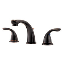 Price Pfister LG149-610Y Pfirst Series Two Handle Widespread Lavatory Faucet and Metal Drain Assembly - Tuscan Bronze