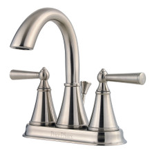 Price Pfister LG48-GL0K Saxton Two Handle Bathroom Faucet with Metal Pop-Up Drain - Brushed Nickel