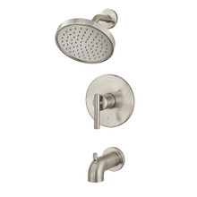 Price Pfister LG89-8NCK Contempra Tub and Shower Faucet Trim with Single Function Rain Shower Head - Brushed Nickel
