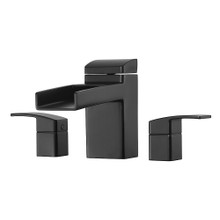 Price Pfister RT6-5DFB Kenzo Two Handle Roman Tub Waterfall Faucet with Metal Lever Handles - Matte Black