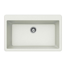 Hamat SiOStone 33" X 22" Quartztone Topmount Composite Granite Single Bowl Kitchen Sink in Cloud