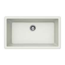 Hamat SiOStone 33" x 18 7/8" Quartztone Undermount Composite Granite Single Bowl Kitchen Sink in Cloud